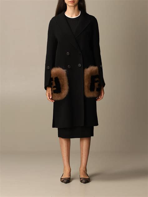 fendi fur coat 2018|Fendi coat fur pockets.